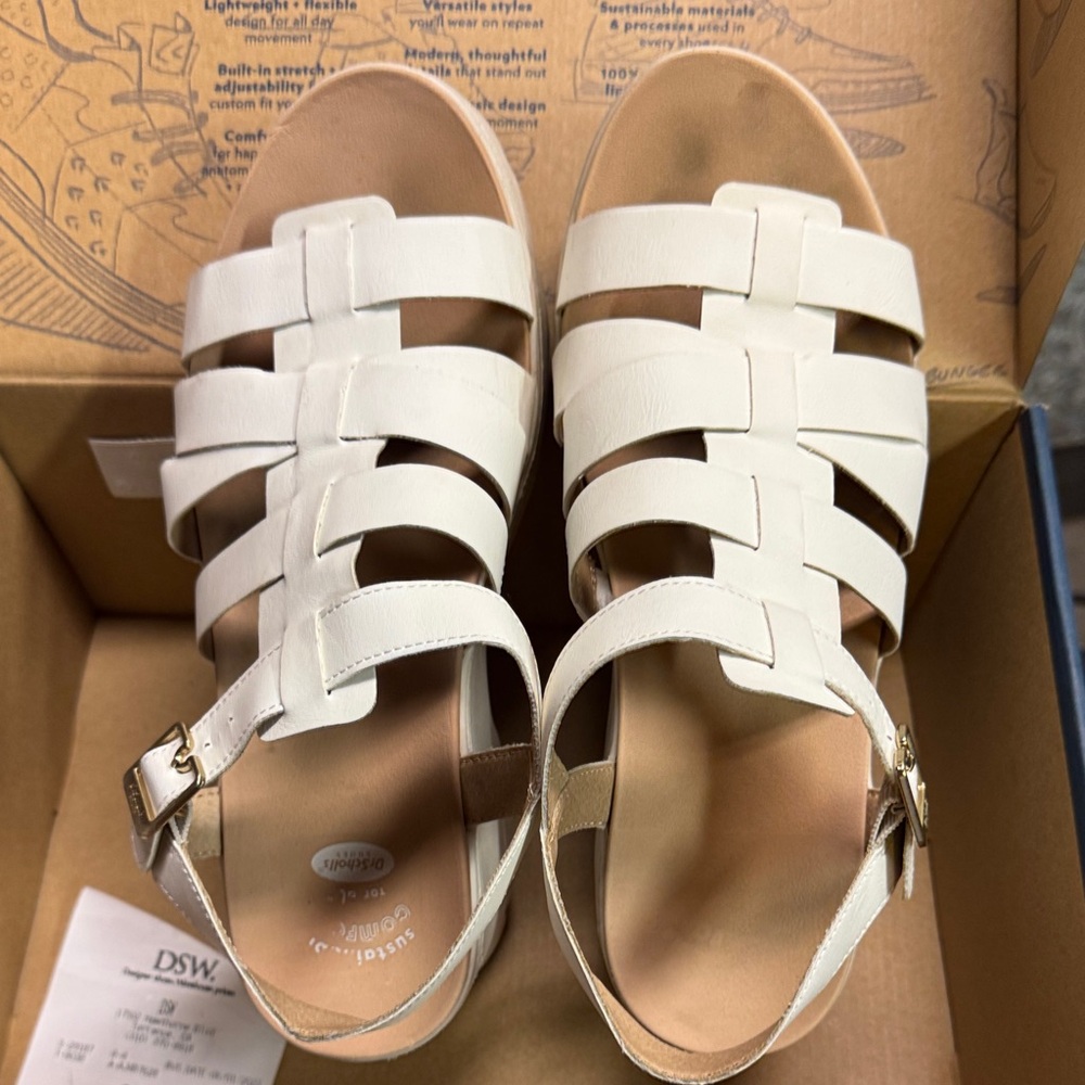 Dr.Scholl’s Comfort Plus by Predictions Cream Sandals